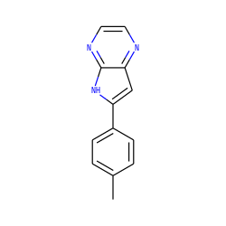Cc1ccc(-c2cc3nccnc3[nH]2)cc1 ZINC000101251829