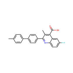 Cc1ccc(-c2ccc(-c3nc4ccc(F)cc4c(C(=O)O)c3C)cc2)cc1 ZINC000029332790