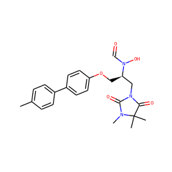 Cc1ccc(-c2ccc(OC[C@H](CN3C(=O)N(C)C(C)(C)C3=O)N(O)C=O)cc2)cc1 ZINC000029340240