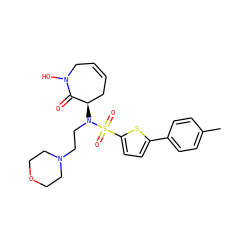 Cc1ccc(-c2ccc(S(=O)(=O)N(CCN3CCOCC3)[C@@H]3CC=CCN(O)C3=O)s2)cc1 ZINC000073161573