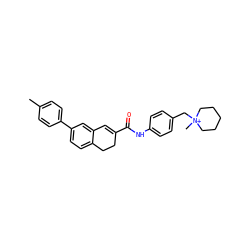 Cc1ccc(-c2ccc3c(c2)C=C(C(=O)Nc2ccc(C[N+]4(C)CCCCC4)cc2)CC3)cc1 ZINC000003940966