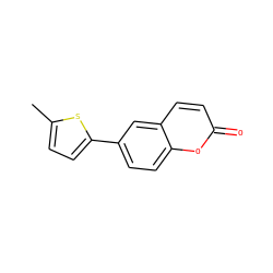Cc1ccc(-c2ccc3oc(=O)ccc3c2)s1 ZINC001772611581