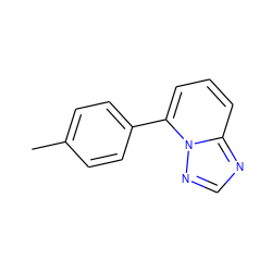 Cc1ccc(-c2cccc3ncnn23)cc1 ZINC001239479456