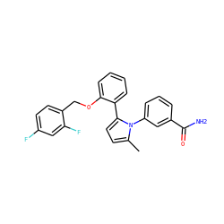 Cc1ccc(-c2ccccc2OCc2ccc(F)cc2F)n1-c1cccc(C(N)=O)c1 ZINC000028822643