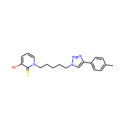 Cc1ccc(-c2cn(CCCCCn3cccc(O)c3=S)nn2)cc1 ZINC000103255701