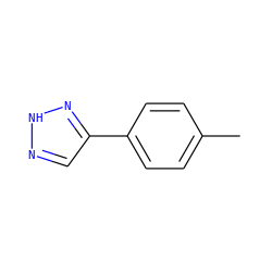 Cc1ccc(-c2cn[nH]n2)cc1 ZINC000013671868