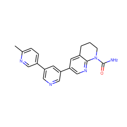 Cc1ccc(-c2cncc(-c3cnc4c(c3)CCCN4C(N)=O)c2)cn1 ZINC000221390936