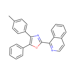 Cc1ccc(-c2nc(-c3nccc4ccccc34)oc2-c2ccccc2)cc1 ZINC000001705919