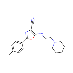 Cc1ccc(-c2nc(C#N)c(NCCN3CCCCC3)o2)cc1 ZINC000000071070