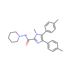 Cc1ccc(-c2nc(C(=O)NN3CCCCC3)n(C)c2-c2ccc(C)cc2)cc1 ZINC000028121965
