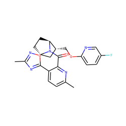Cc1ccc(-c2nc(C)no2)c(C(=O)N2[C@H]3CC[C@H]2[C@H](COc2ccc(F)cn2)C3)n1 ZINC000226058102