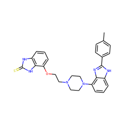 Cc1ccc(-c2nc3c(N4CCN(CCOc5cccc6[nH]c(=S)[nH]c56)CC4)cccc3[nH]2)cc1 ZINC000040379997