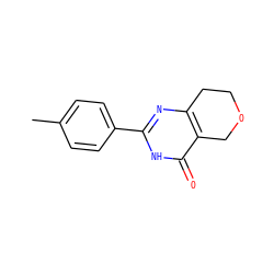 Cc1ccc(-c2nc3c(c(=O)[nH]2)COCC3)cc1 ZINC000096283590