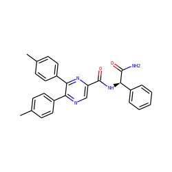 Cc1ccc(-c2ncc(C(=O)N[C@@H](C(N)=O)c3ccccc3)nc2-c2ccc(C)cc2)cc1 ZINC000028900422
