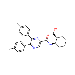 Cc1ccc(-c2ncc(C(=O)N[C@@H]3CCCC[C@@H]3CO)nc2-c2ccc(C)cc2)cc1 ZINC000028900409