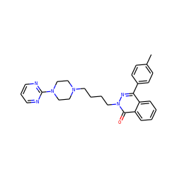 Cc1ccc(-c2nn(CCCCN3CCN(c4ncccn4)CC3)c(=O)c3ccccc23)cc1 ZINC000034801016