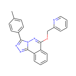 Cc1ccc(-c2nnc3c4ccccc4c(OCc4ccccn4)nn23)cc1 ZINC000013560013