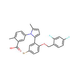 Cc1ccc(-n2c(C)ccc2-c2cc(Br)ccc2OCc2ccc(F)cc2F)cc1C(=O)O ZINC000028707667