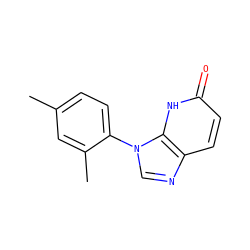 Cc1ccc(-n2cnc3ccc(=O)[nH]c32)c(C)c1 ZINC000118266857