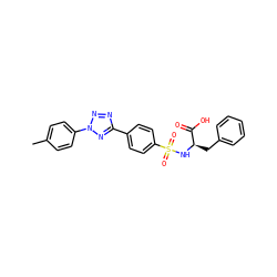 Cc1ccc(-n2nnc(-c3ccc(S(=O)(=O)N[C@H](Cc4ccccc4)C(=O)O)cc3)n2)cc1 ZINC000013778452