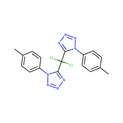 Cc1ccc(-n2nnnc2C(Cl)(Cl)c2nnnn2-c2ccc(C)cc2)cc1 ZINC000005002817
