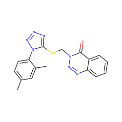 Cc1ccc(-n2nnnc2SCn2nnc3ccccc3c2=O)c(C)c1 ZINC000003313753