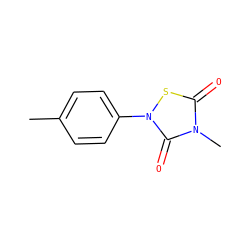 Cc1ccc(-n2sc(=O)n(C)c2=O)cc1 ZINC000084670066