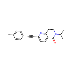 Cc1ccc(C#Cc2ccc3c(n2)CCN(C(C)C)C3=O)cc1 ZINC000071340680
