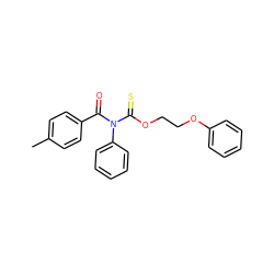 Cc1ccc(C(=O)N(C(=S)OCCOc2ccccc2)c2ccccc2)cc1 ZINC000003648426