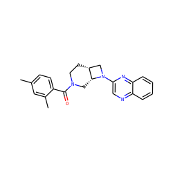Cc1ccc(C(=O)N2CC[C@@H]3CN(c4cnc5ccccc5n4)[C@@H]3C2)c(C)c1 ZINC000169701372