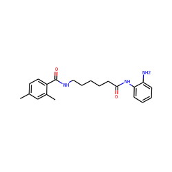 Cc1ccc(C(=O)NCCCCCC(=O)Nc2ccccc2N)c(C)c1 ZINC000117583332