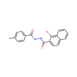 Cc1ccc(C(=O)NNC(=O)c2ccc3ccccc3c2O)cc1 ZINC000000446322