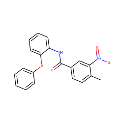 Cc1ccc(C(=O)Nc2ccccc2Oc2ccccc2)cc1[N+](=O)[O-] ZINC000002761486