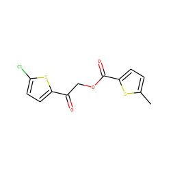 Cc1ccc(C(=O)OCC(=O)c2ccc(Cl)s2)s1 ZINC000003228824