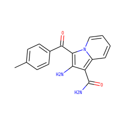 Cc1ccc(C(=O)c2c(N)c(C(N)=O)c3ccccn23)cc1 ZINC000004585199