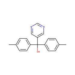 Cc1ccc(C(O)(c2ccc(C)cc2)c2cncnc2)cc1 ZINC000028767295