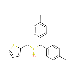 Cc1ccc(C(c2ccc(C)cc2)[S@+]([O-])Cc2cccs2)cc1 ZINC001772582510