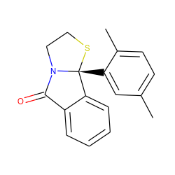 Cc1ccc(C)c([C@]23SCCN2C(=O)c2ccccc23)c1 ZINC000006522365
