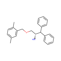 Cc1ccc(C)c(COC[C@@H](N)C(c2ccccc2)c2ccccc2)c1 ZINC000029549059
