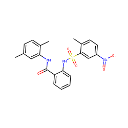 Cc1ccc(C)c(NC(=O)c2ccccc2NS(=O)(=O)c2cc([N+](=O)[O-])ccc2C)c1 ZINC000008682406