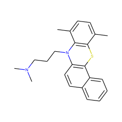 Cc1ccc(C)c2c1Sc1c(ccc3ccccc13)N2CCCN(C)C ZINC000001608877