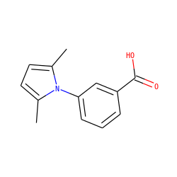 Cc1ccc(C)n1-c1cccc(C(=O)O)c1 ZINC000000029114
