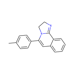 Cc1ccc(C2=Cc3ccccc3C3=NCCN23)cc1 ZINC000013740223