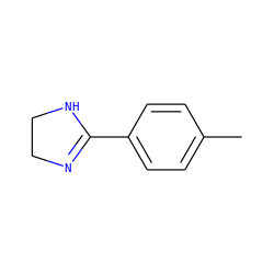 Cc1ccc(C2=NCCN2)cc1 ZINC000001641623