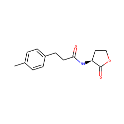 Cc1ccc(CCC(=O)N[C@H]2CCOC2=O)cc1 ZINC000040848972