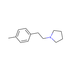 Cc1ccc(CCN2CCCC2)cc1 ZINC000029130873