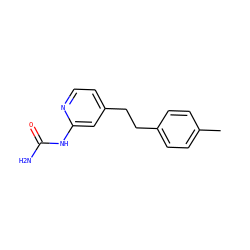 Cc1ccc(CCc2ccnc(NC(N)=O)c2)cc1 ZINC000167089971