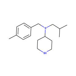 Cc1ccc(CN(CC(C)C)C2CCNCC2)cc1 ZINC000036093153