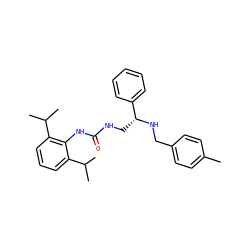 Cc1ccc(CN[C@H](CNC(=O)Nc2c(C(C)C)cccc2C(C)C)c2ccccc2)cc1 ZINC000013737268