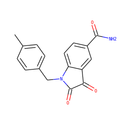 Cc1ccc(CN2C(=O)C(=O)c3cc(C(N)=O)ccc32)cc1 ZINC000003590590